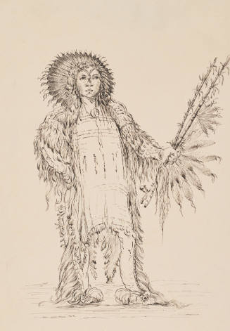 A Mandan Chief: Hanatahnumauh (The Wolf Chief)