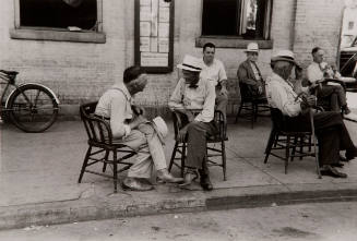 Farmers Exchanging News and Greetings on Saturday Afternoon in Front of Courthouse, Versailles, Kentucky