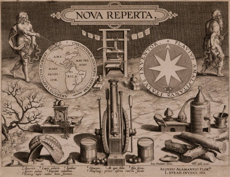 Title page for Nova Reperta (New Discoveries)