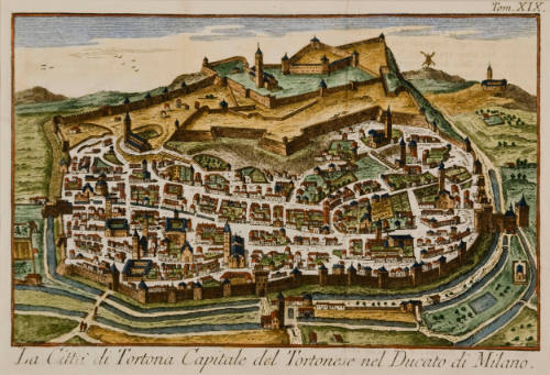 View of Tortona from Volume 19 of Storia di tutti i popoli del Mondo (History of the World)