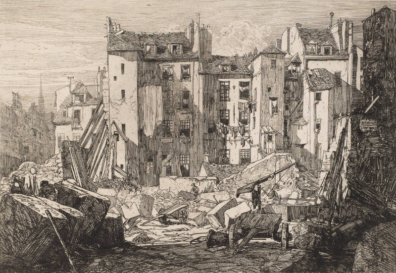 Demolitions pour le percement de la rue de Écoles (Demolition for the construction of the rue des Écoles