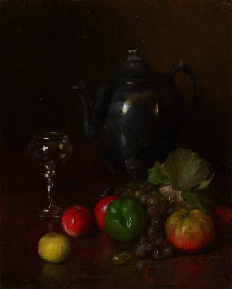 Still Life (Fruit, Wine Glass and Tea Pot)