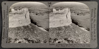 1140 - Looking Across Sugar Beet Fields and Sugar Plant, Platte River Valley, Scotts Bluff, Nebr.