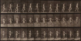 Running and jumping with skipping rope, from Animal Locomotion, plate 174