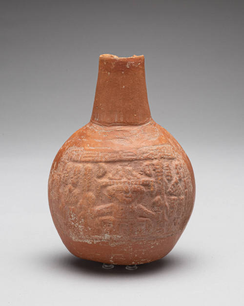 Bottle with Human Figures in Relief