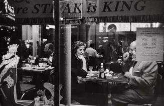 Couple in Café Window (Steak is King), Times Square, New York City