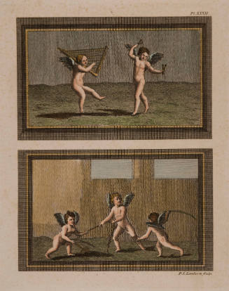 Untitled [Two scenes of putti at play]