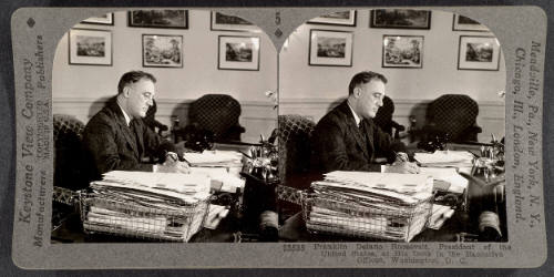 5 - Franklin Delano Roosevelt, President of the United States, at His Desk in the Executive Offices, Washington, D.C.