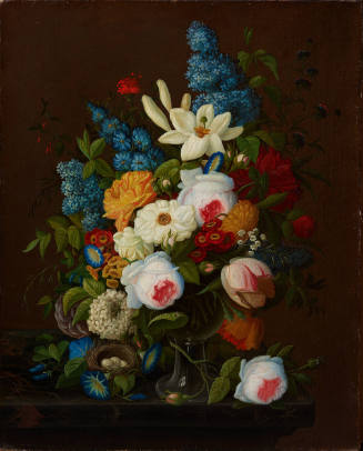 Flower Still Life with Nest of Eggs