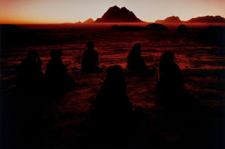 Nomads Pray Towards Mecca in a Desert in Afghanistan